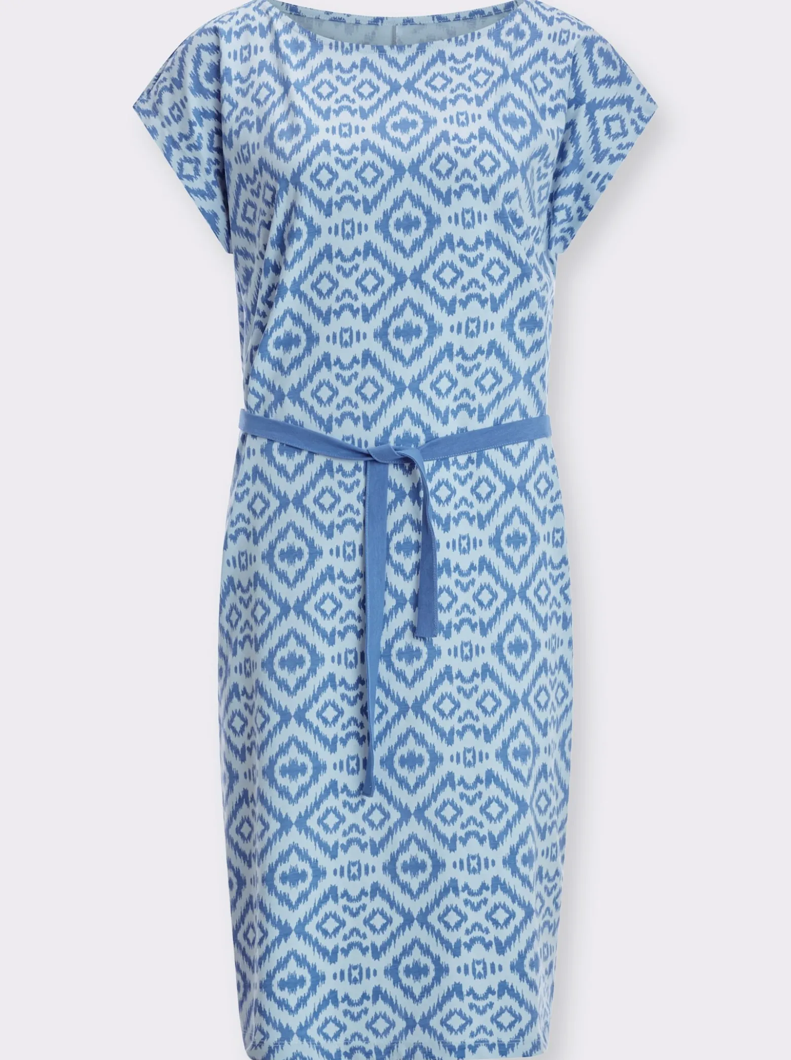 Jerseykleid mit abnehmbarem Bindegürtel
