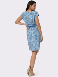 Jerseykleid mit abnehmbarem Bindegürtel