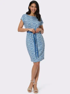 Jerseykleid mit abnehmbarem Bindegürtel