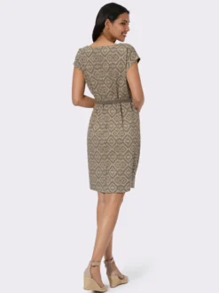 Jerseykleid mit abnehmbarem Bindegürtel