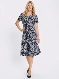 Jerseykleid mit ausgestelltem Rockteil