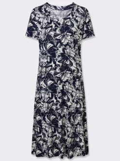 Jerseykleid mit ausgestelltem Rockteil