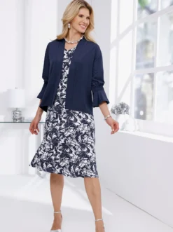 Jerseykleid mit ausgestelltem Rockteil