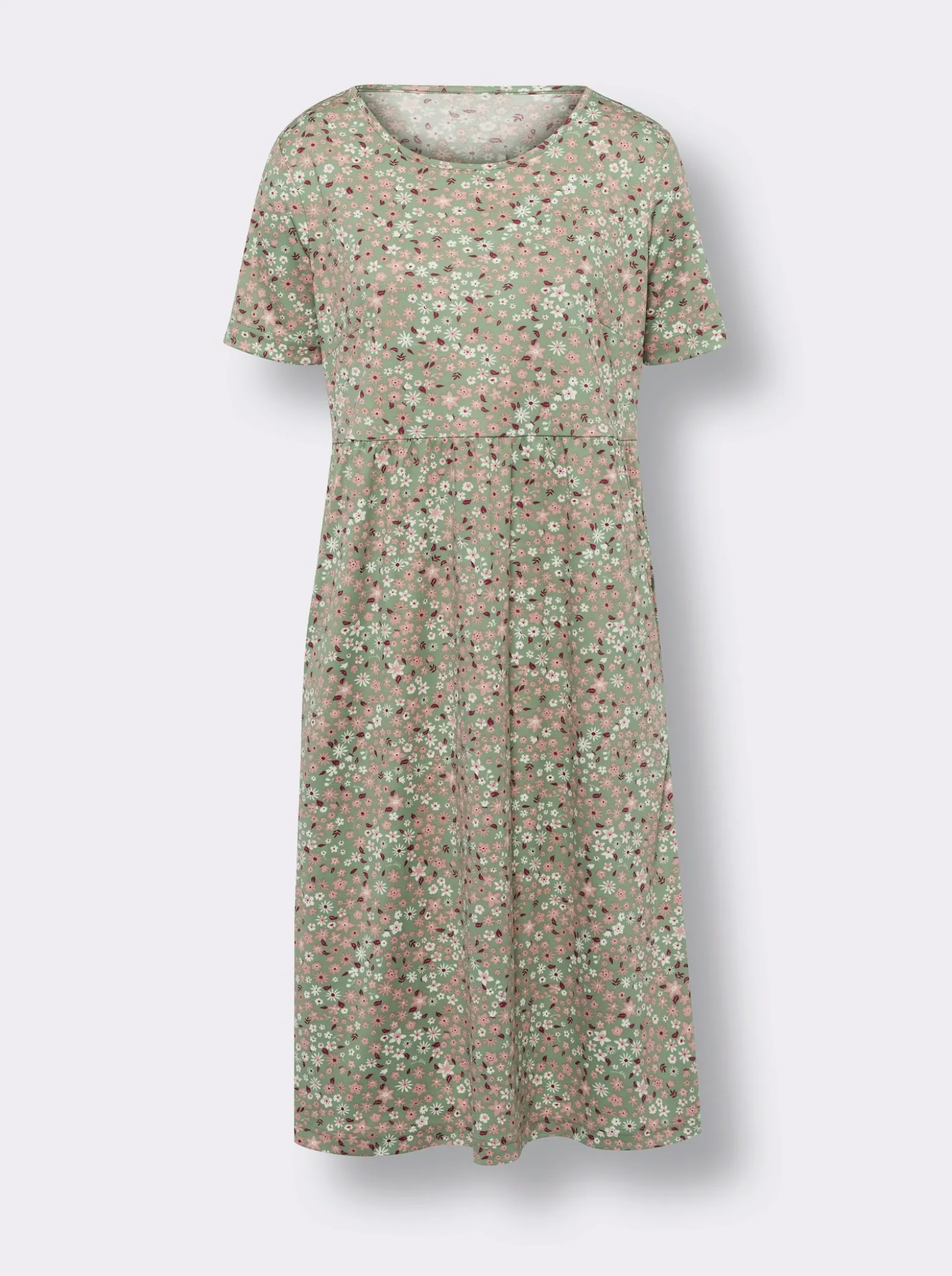 Jerseykleid mit ausgestelltem Rockteil