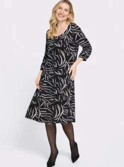 Jerseykleid mit ausgestelltem Rockteil