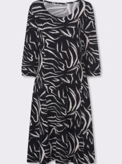 Jerseykleid mit ausgestelltem Rockteil