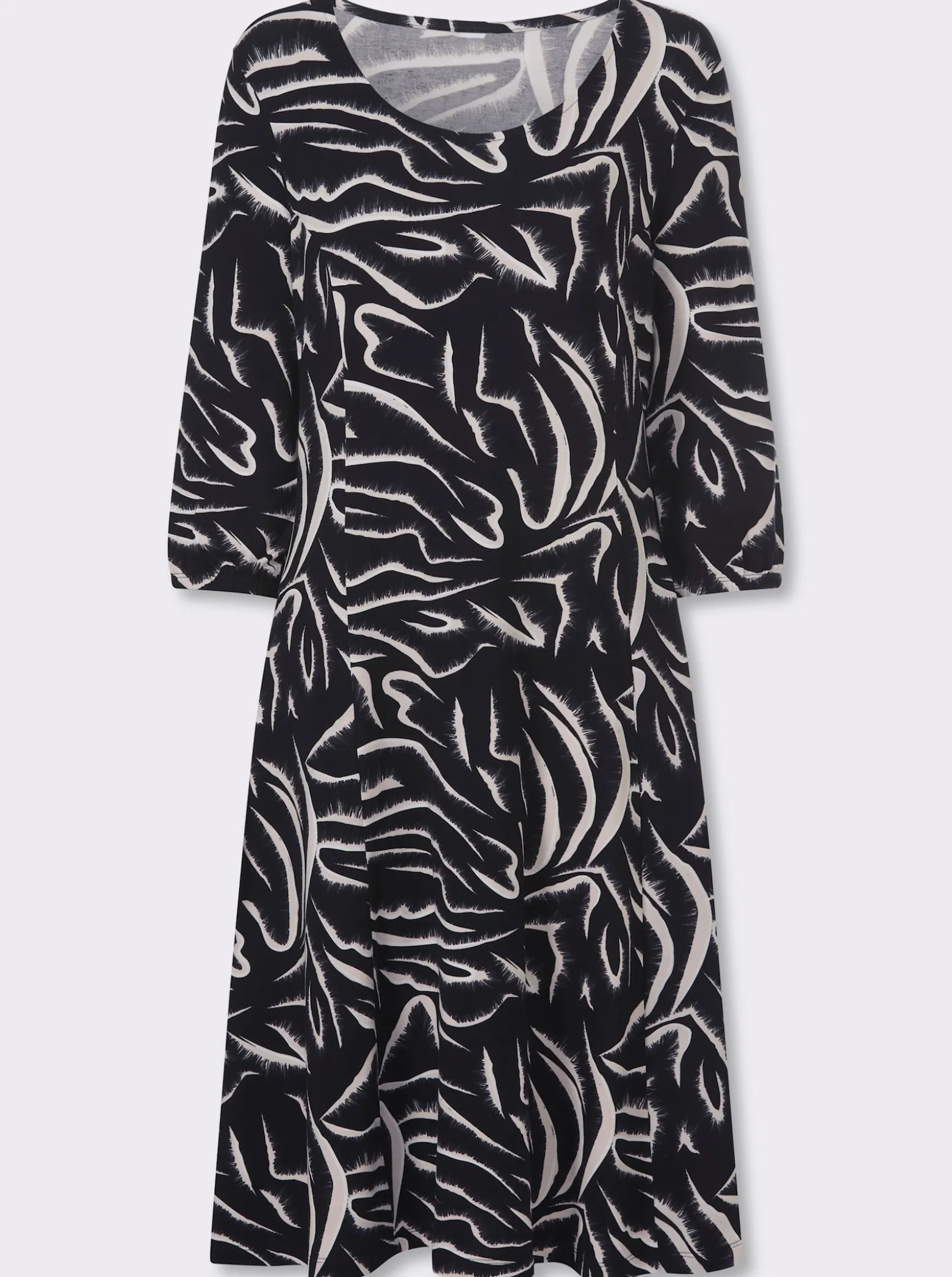 Jerseykleid mit ausgestelltem Rockteil