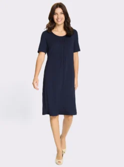 Jerseykleid mit Biesenverzierung