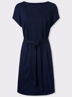 Jerseykleid mit Bindegürtel