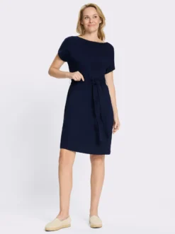 Jerseykleid mit Bindegürtel