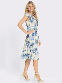 Jerseykleid mit Bindegürtel