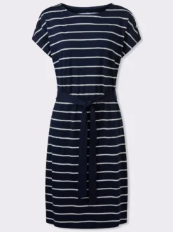 Jerseykleid mit Bindegürtel