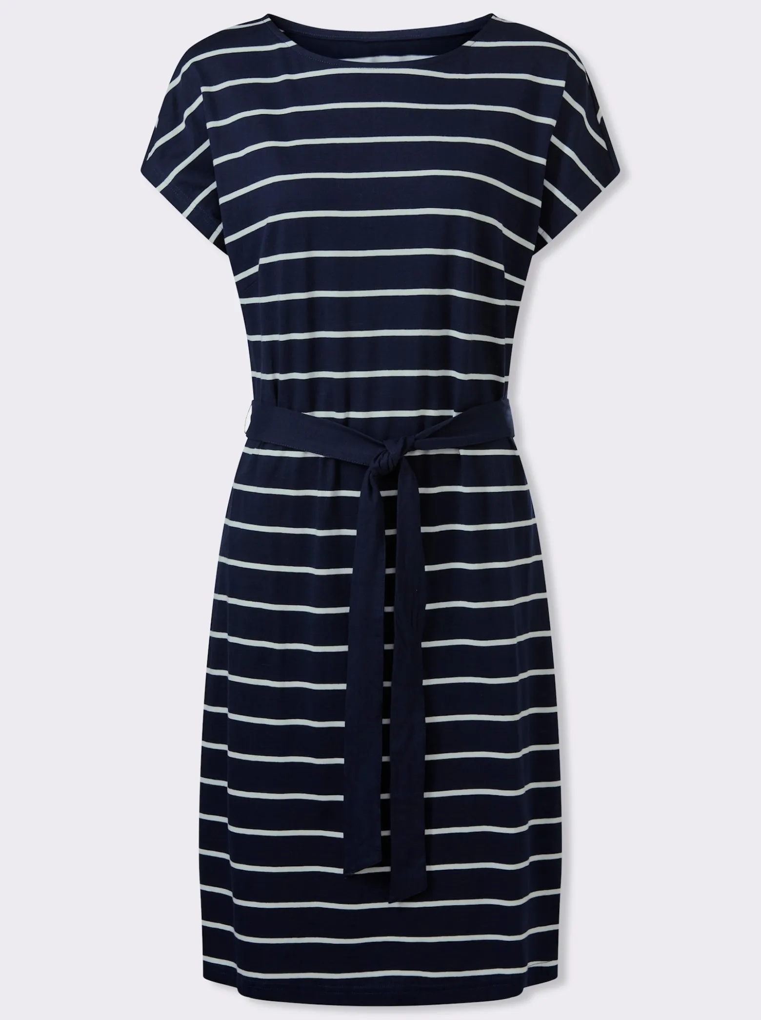 Jerseykleid mit Bindegürtel