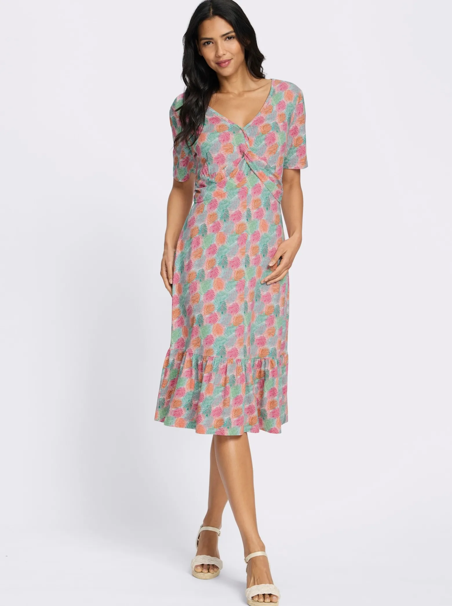 Jerseykleid mit Deko-Knoten