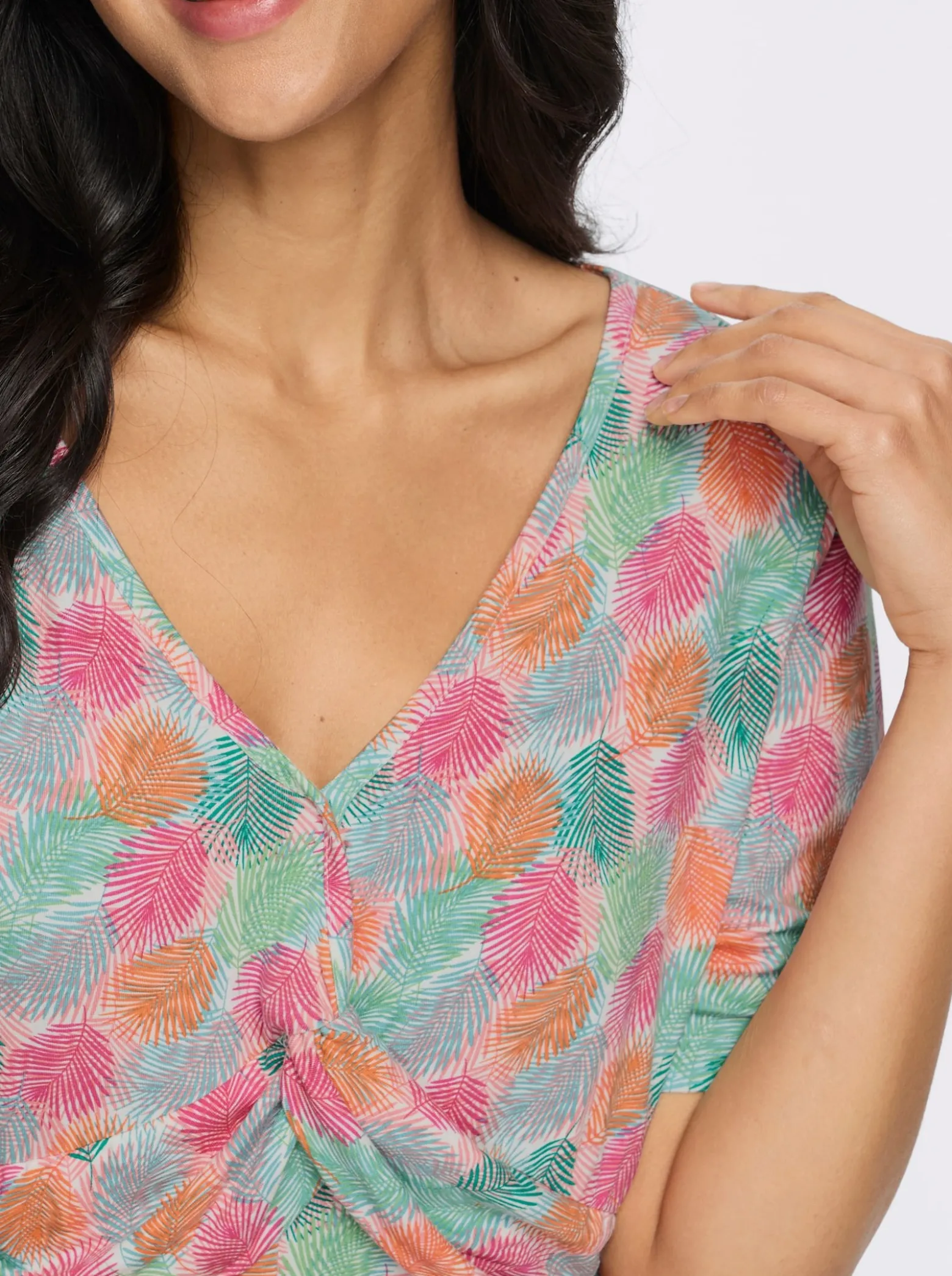 Jerseykleid mit Deko-Knoten