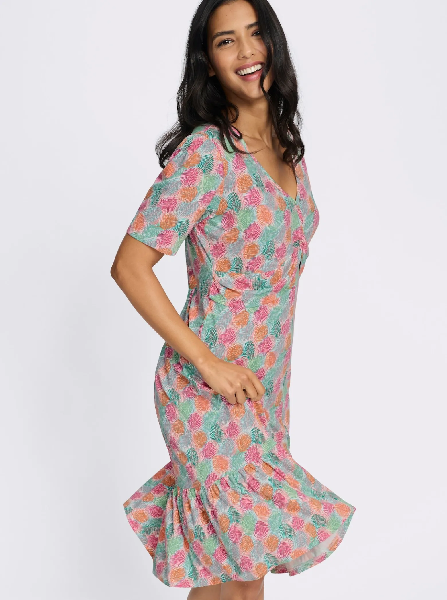 Jerseykleid mit Deko-Knoten