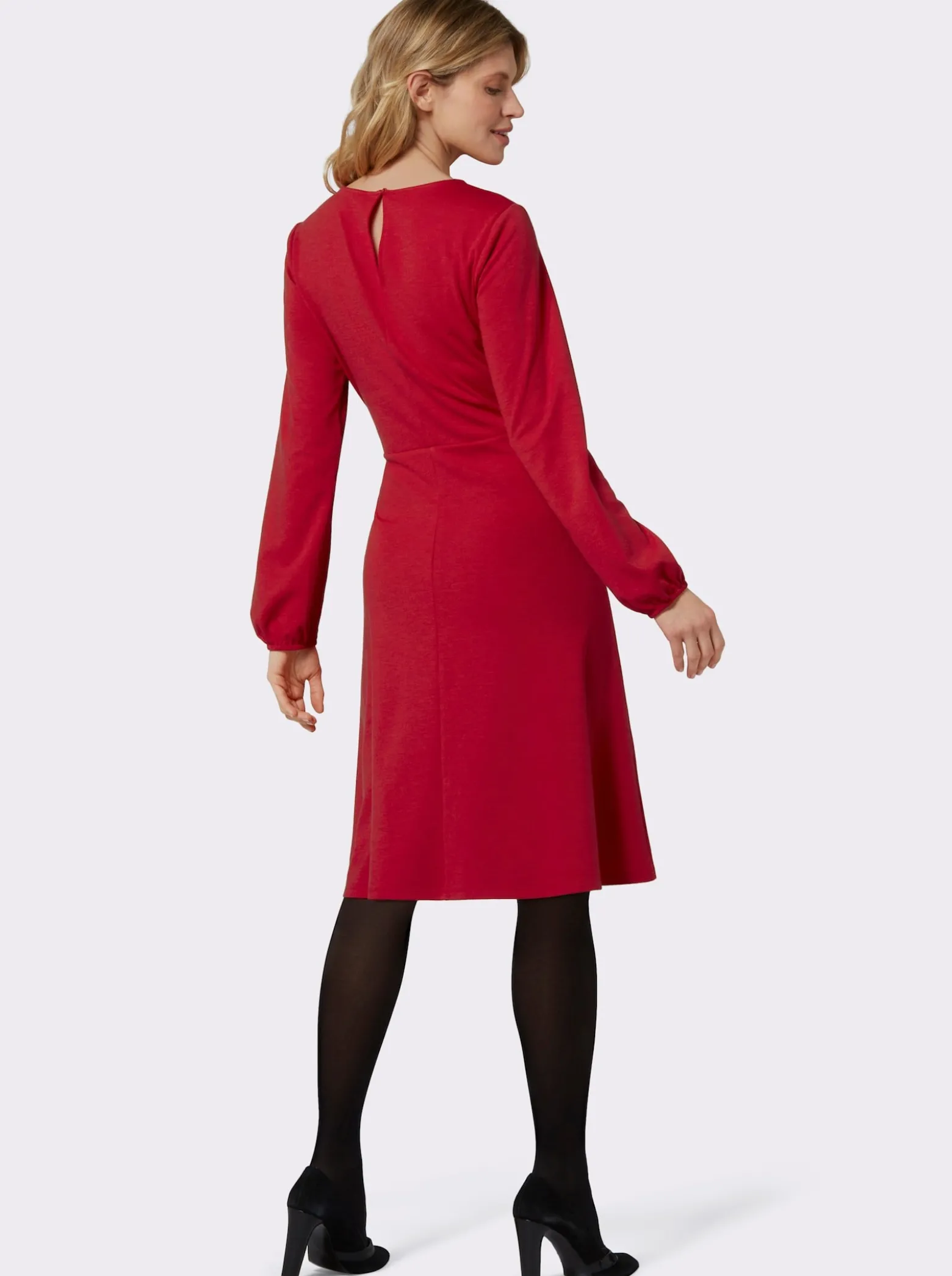 Jerseykleid mit elastischen Bündchen