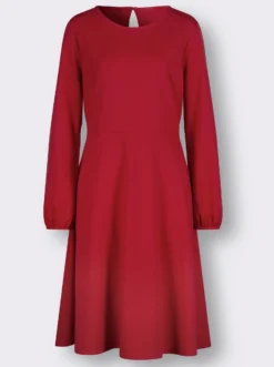 Jerseykleid mit elastischen Bündchen