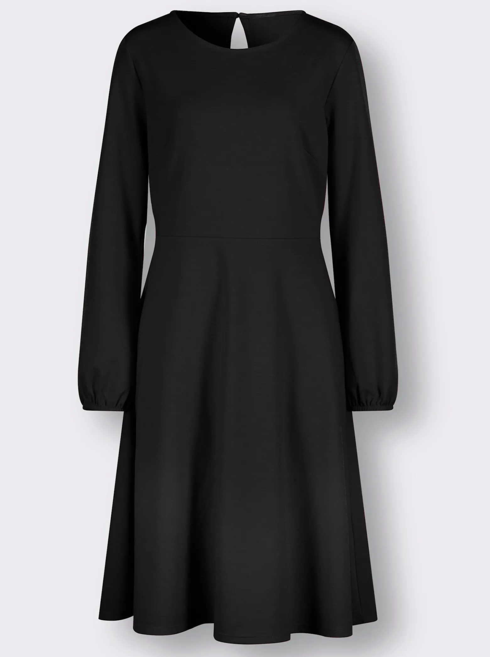 Jerseykleid mit elastischen Bündchen