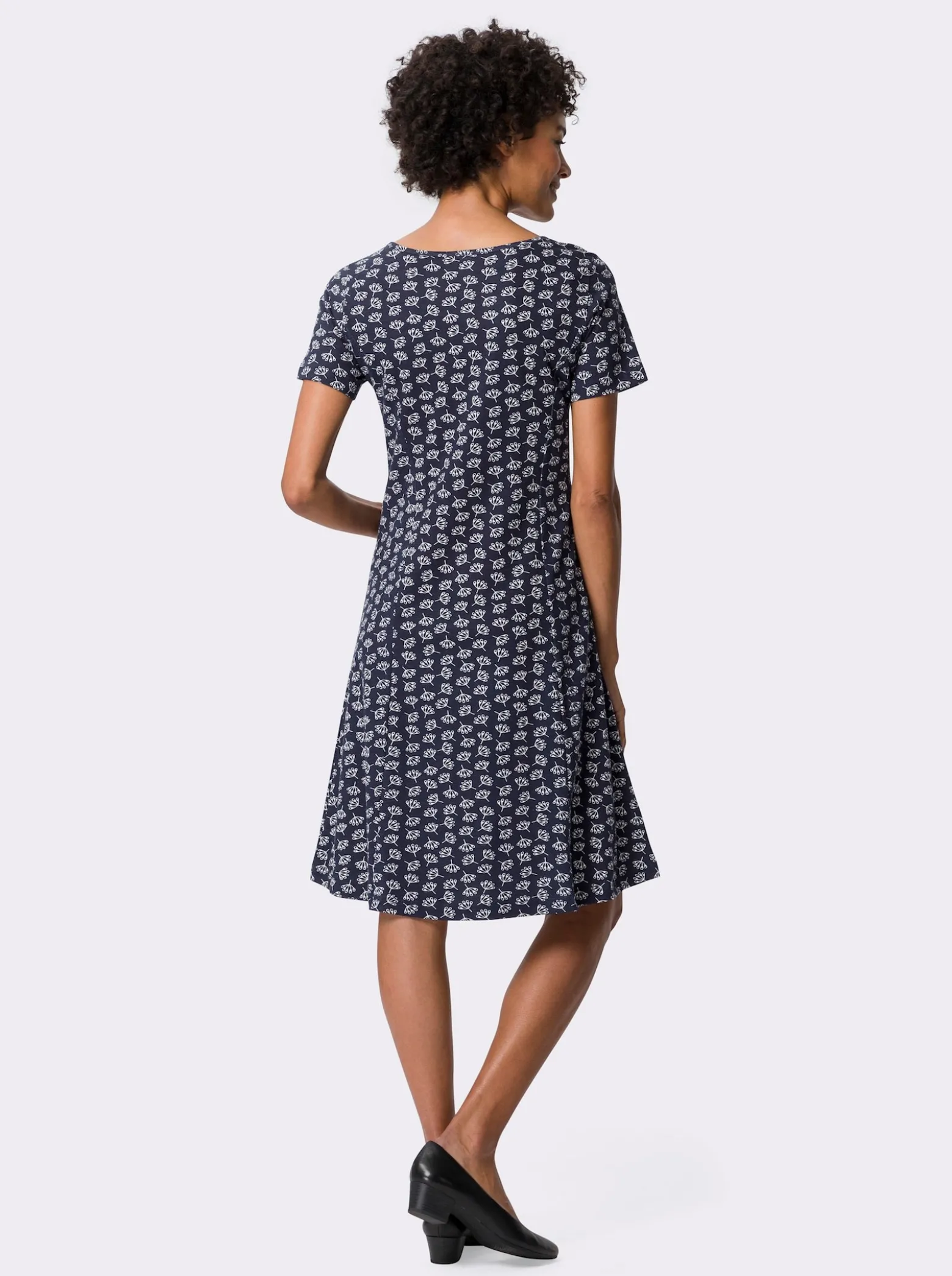 Jerseykleid mit floralem Dessin