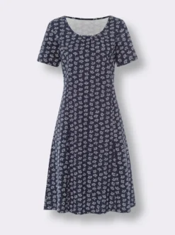 Jerseykleid mit floralem Dessin