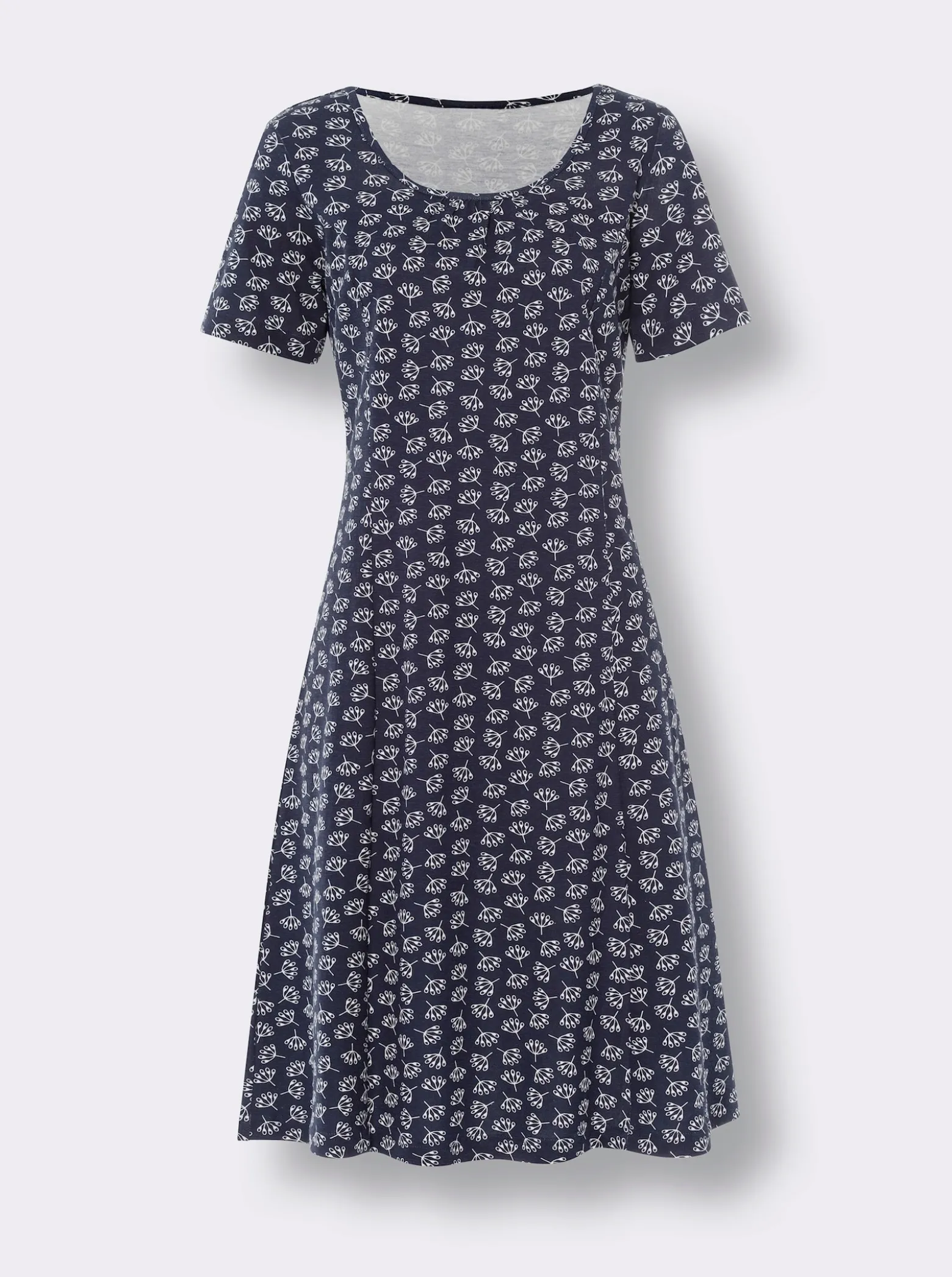 Jerseykleid mit floralem Dessin