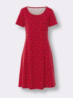 Jerseykleid mit floralem Dessin
