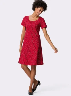 Jerseykleid mit floralem Dessin