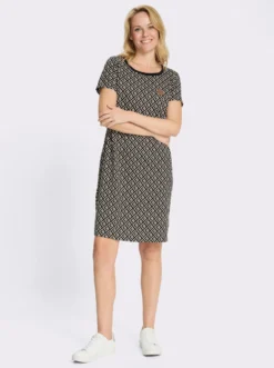 Jerseykleid mit Grafik-Dessin