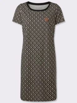 Jerseykleid mit Grafik-Dessin