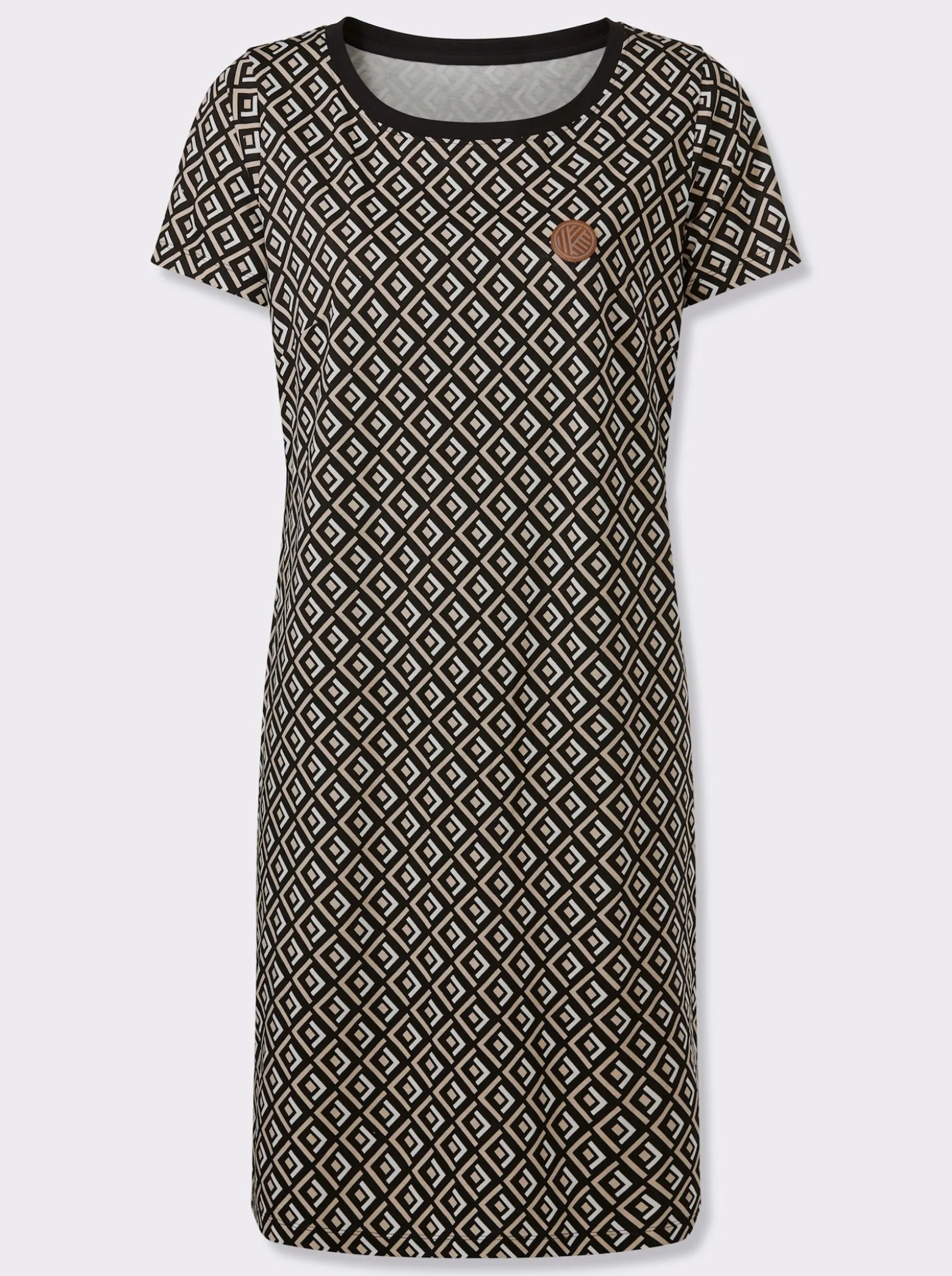 Jerseykleid mit Grafik-Dessin
