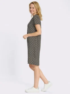 Jerseykleid mit Grafik-Dessin