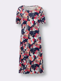Jerseykleid mit kurzen Ärmeln