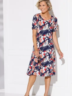 Jerseykleid mit kurzen Ärmeln