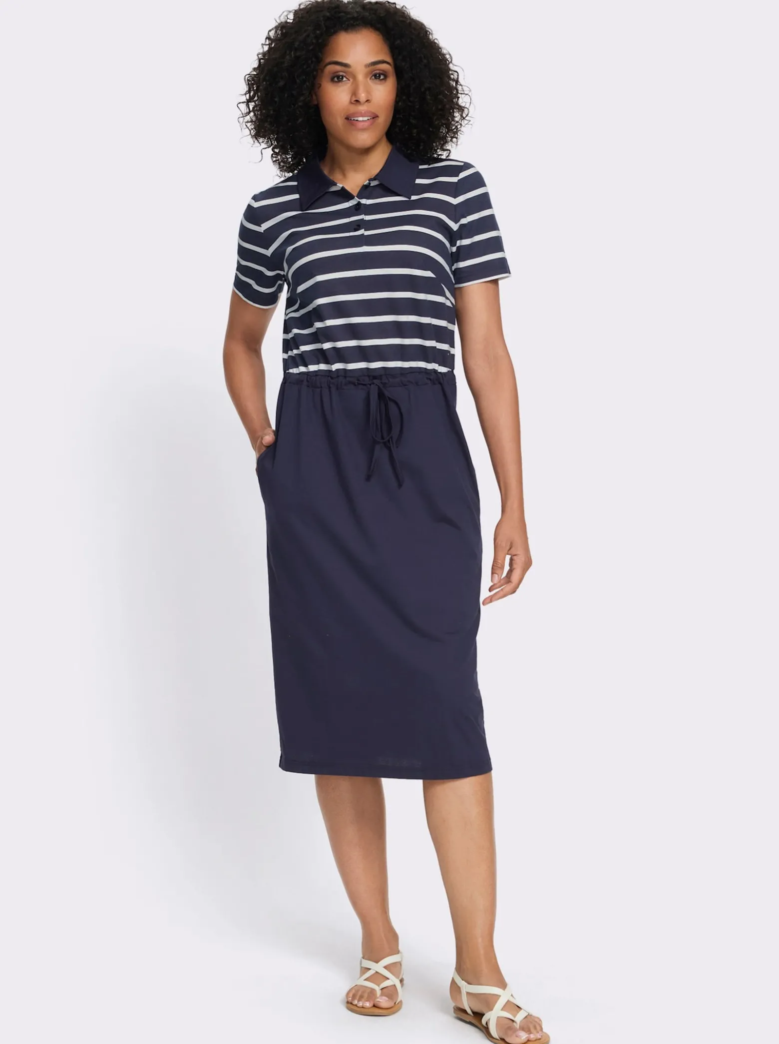 Jerseykleid mit 2 Nahttaschen