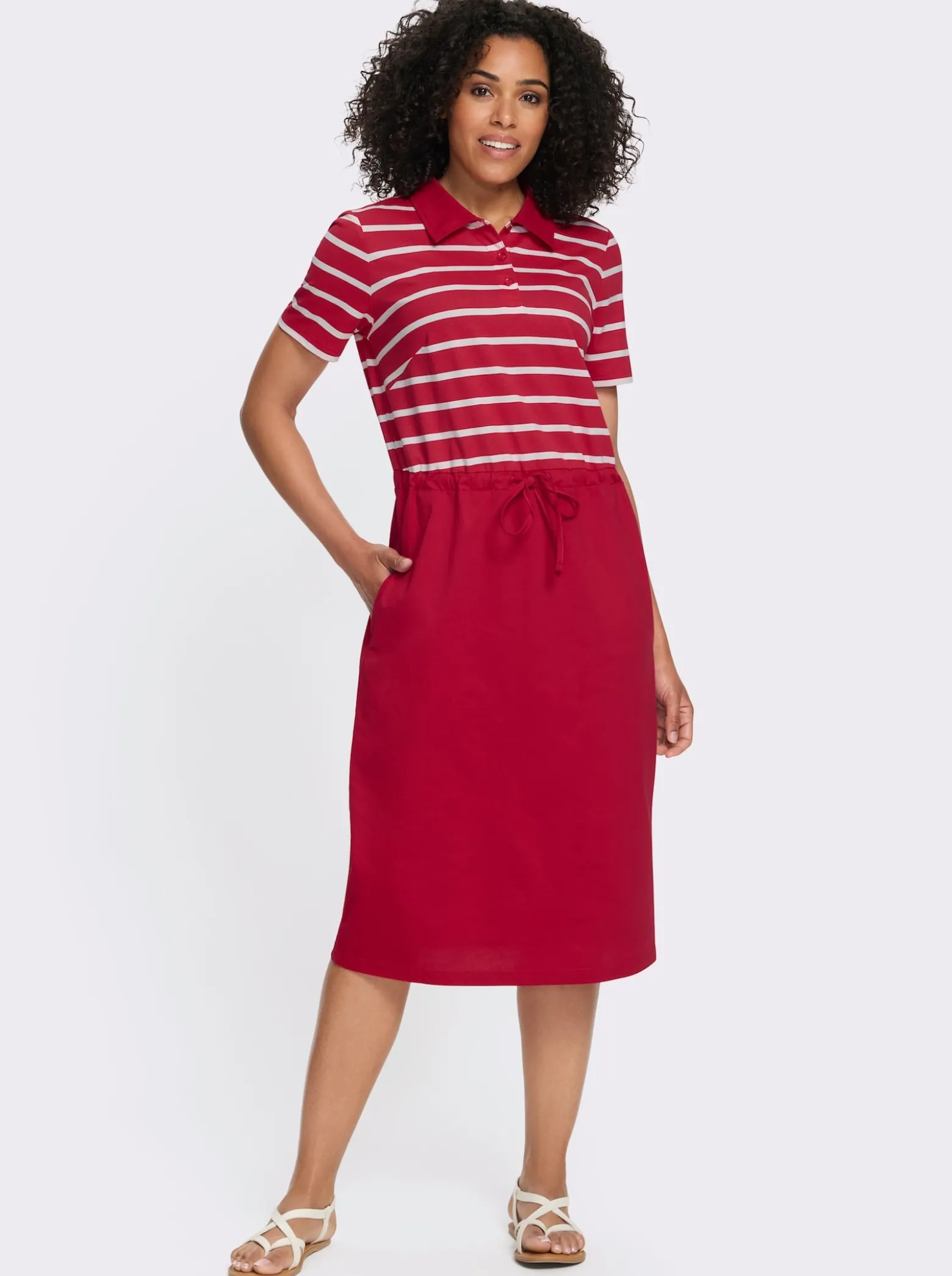 Jerseykleid mit 2 Nahttaschen