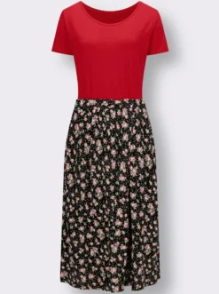 Jerseykleid mit passendem Bindegürtel