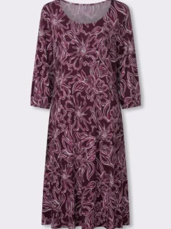 Jerseykleid mit 3/4-Ärmeln