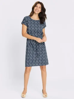 Jerseykleid mit Rundhals-Ausschnitt