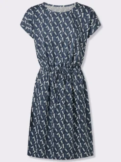 Jerseykleid mit Rundhals-Ausschnitt