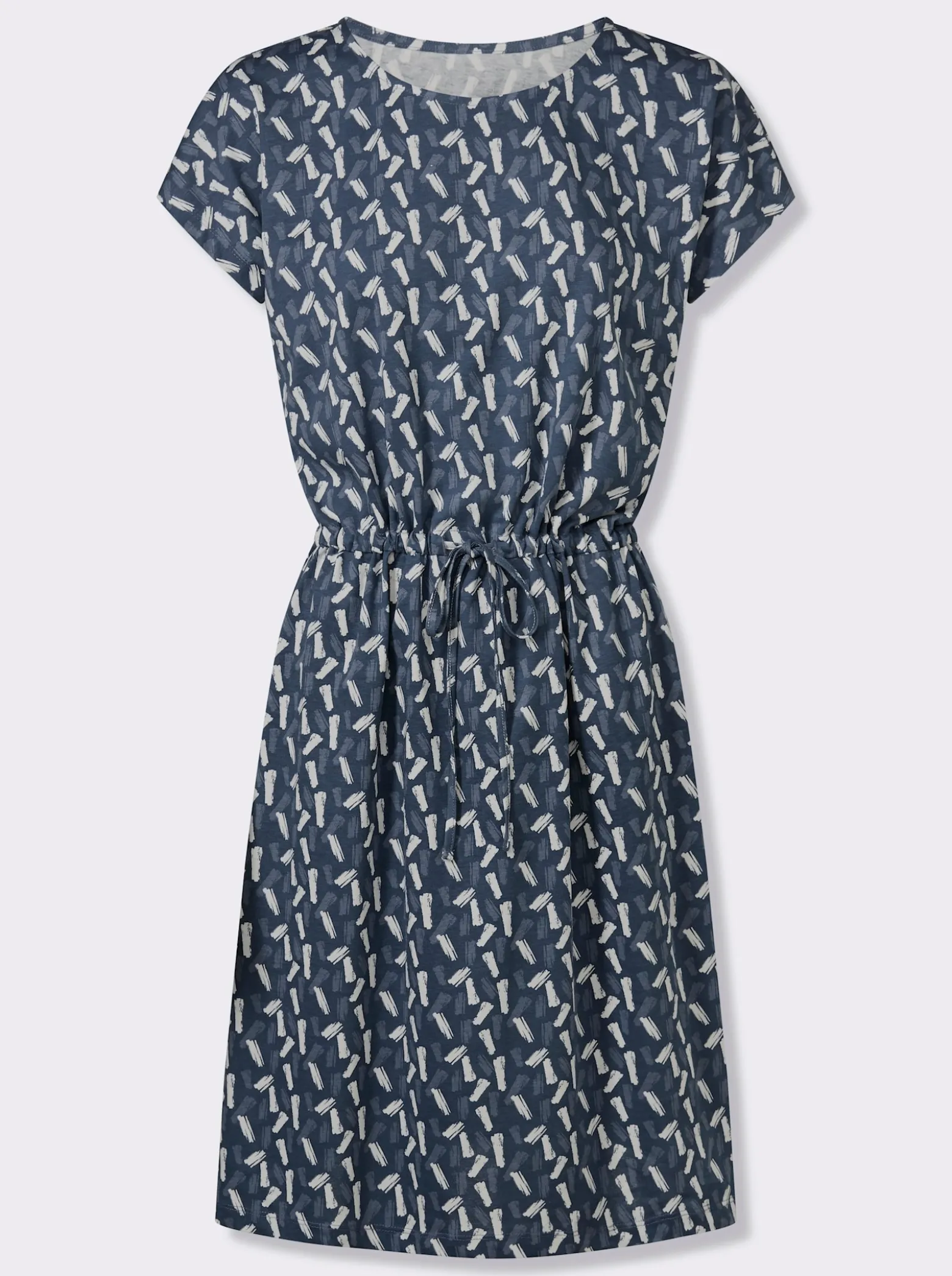 Jerseykleid mit Rundhals-Ausschnitt