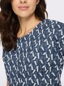 Jerseykleid mit Rundhals-Ausschnitt