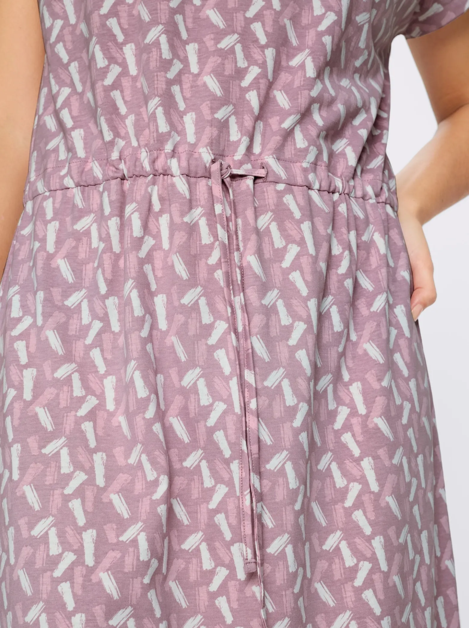 Jerseykleid mit Rundhals-Ausschnitt