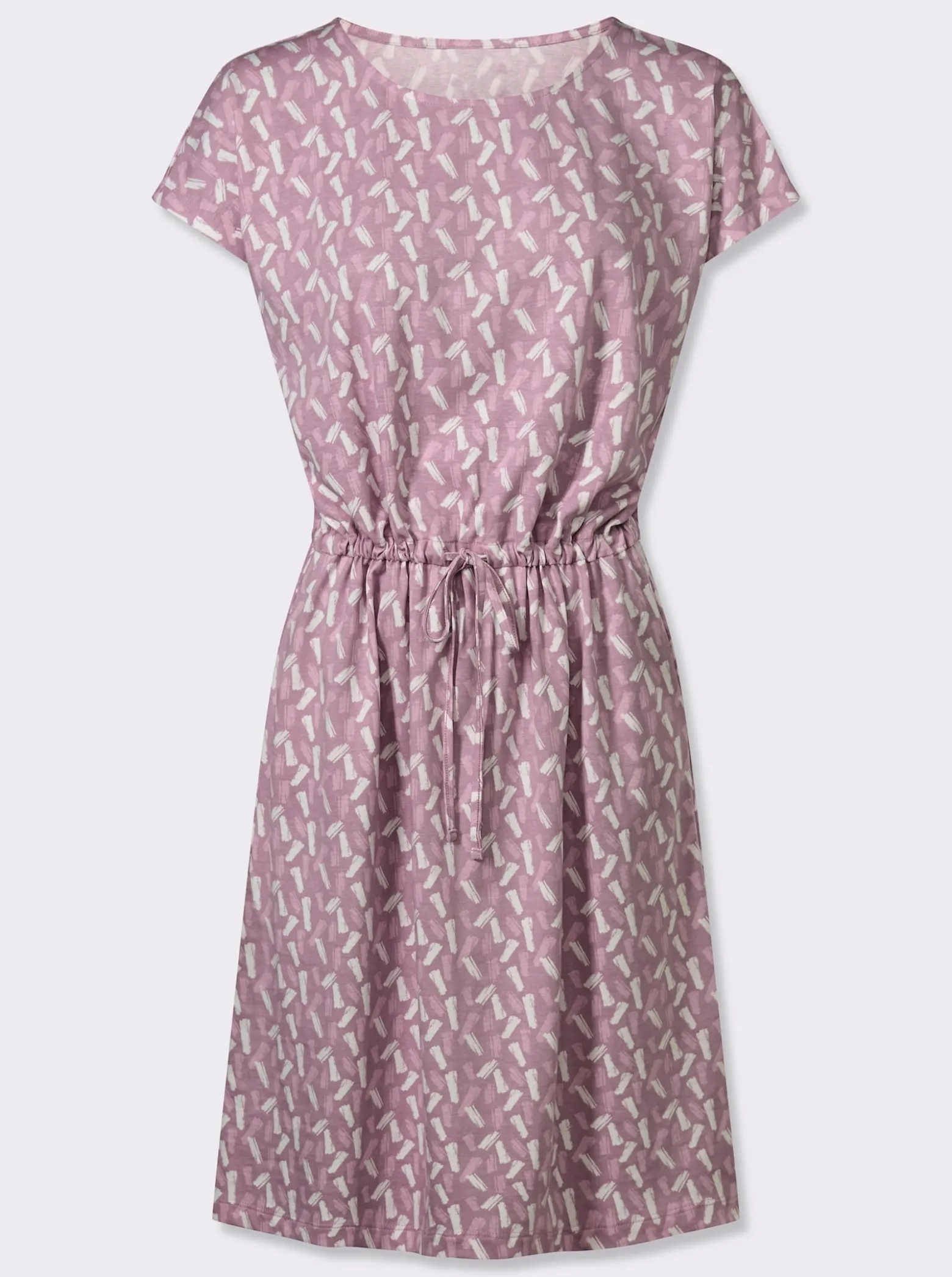 Jerseykleid mit Rundhals-Ausschnitt