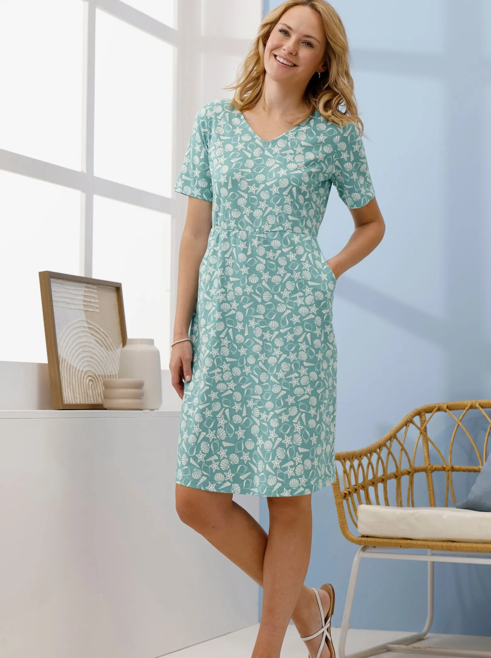 Jerseykleid mit Taschen