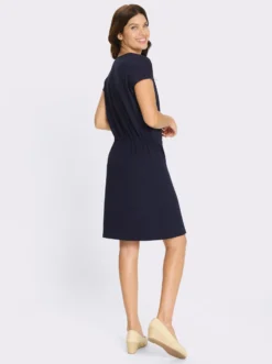 Jerseykleid mit Tunnelzug auf Taillenhöhe