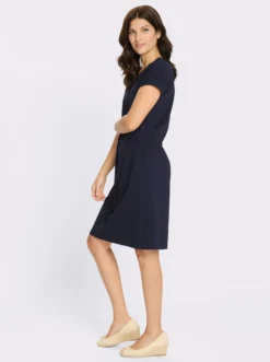 Jerseykleid mit Tunnelzug auf Taillenhöhe