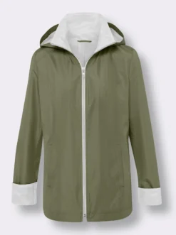 Kapuzenjacke mit Kontrast-Innenfutter