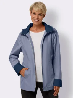 Kapuzenjacke mit Kontrast-Innenfutter