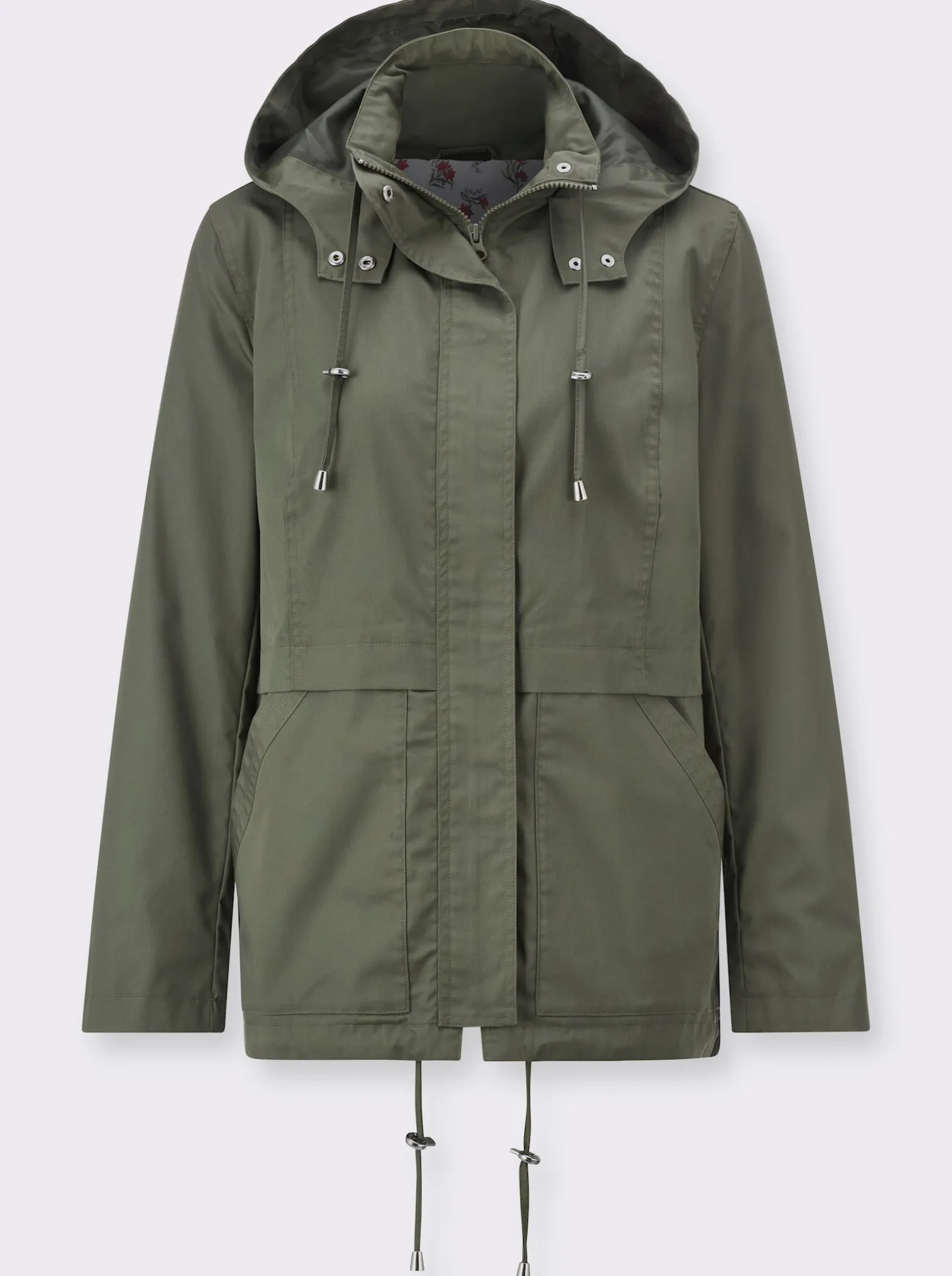 Kapuzenjacke mit Stehkragen